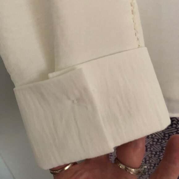 Como Blu Crochet Detail Summer Weight blouse - eggshell XL NWT - Picture 6 of 11